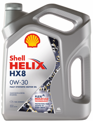 Масло моторное Shell Helix HX8 0/30 API SL (4 л.)