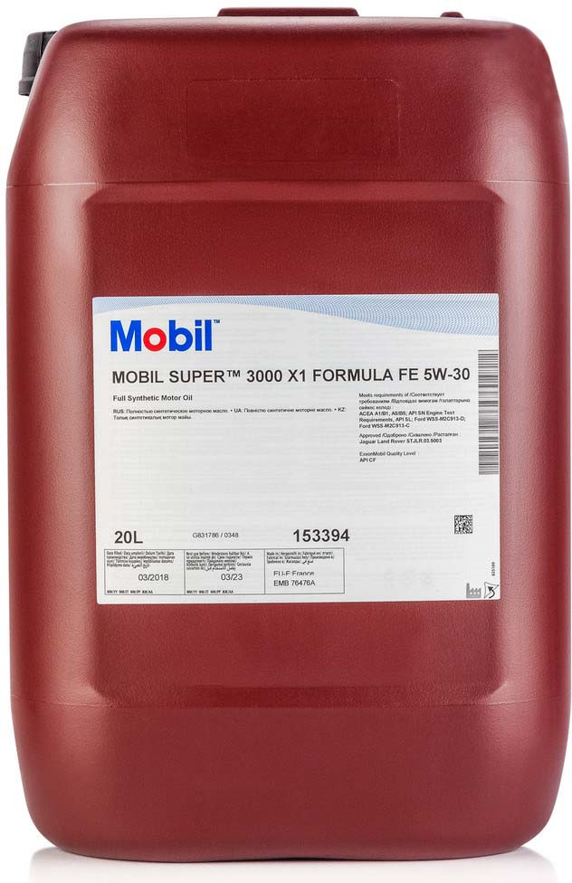 Масло моторное Mobil Super 3000 x1 Formula FE 5/30 API SL/CF (20 л.)