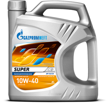 Масло моторное Gazpromneft Super 10/40 API SG/CD (3,49 кг, 4 л.)