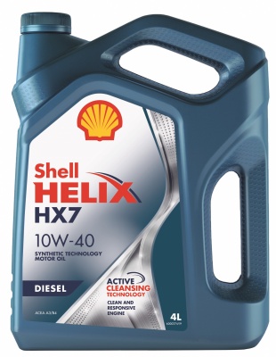 Масло моторное Shell Helix HX7 Diesel 10/40 API CF ACEA A3/B4 (4 л.)