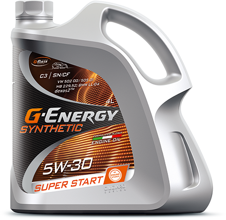 Масло моторное Gazpromneft G-Energy Synthetic Super Start 5/30 API SN/CF ACEA C3 (3,39 кг, 4 л.)