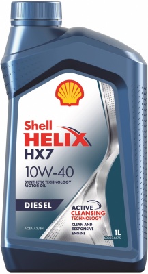 Масло моторное Shell Helix HX7 Diesel 10/40 API CF ACEA A3/B4 (1 л.)