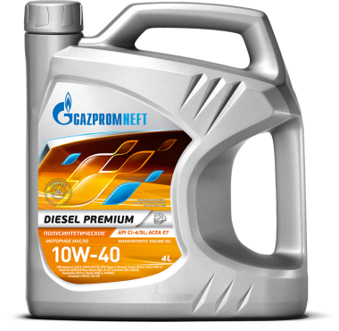 Масло моторное Gazpromneft Diesel Premium 10/40 API CI-4/SL (4,37 кг, 5 л.)