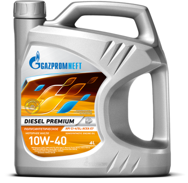 Масло моторное Gazpromneft Diesel Premium 10/40 API CI-4/SL (3,49 кг, 4 л.)