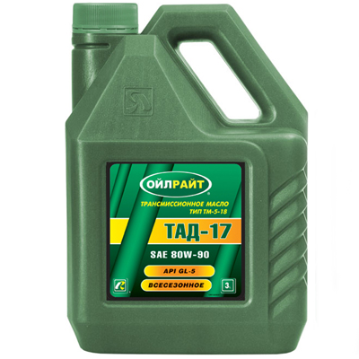 Масло трансмиссионное Oil Right ТАД-17 80/90 API GL-5 (1 л.)