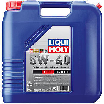 Масло моторное Liqui Moly Diesel Synthoil 5/40 API CF ACEA A3/B4 (20 л.)