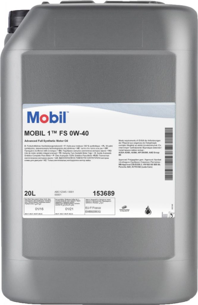 Масло моторное Mobil 1 FS 0/40 API SN/CF (20 л.)