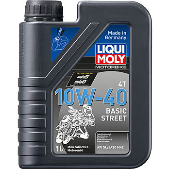 Масло моторное Liqui Moly Motorbike 4T Basic Street 10/40 API SN Plus (1 л.)