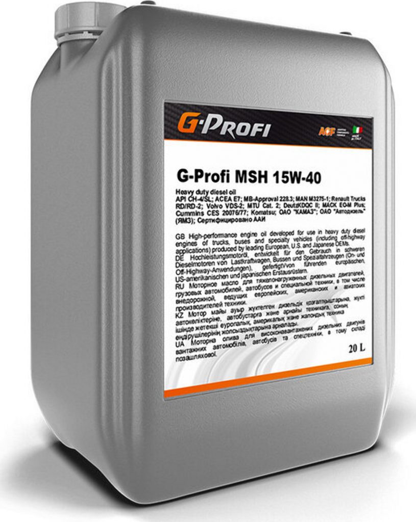 Масло моторное Gazpromneft G-Profi MSH 10/40 API CH-4/SL (17,78 кг, 20 л.)